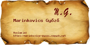 Marinkovics Győző névjegykártya